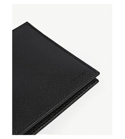 Shop Prada Black Saffiano Leather Billfold Wallet