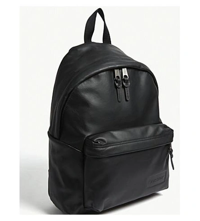 Eastpak black leather backpack cheap