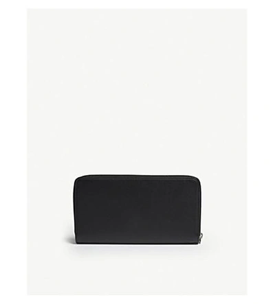 Shop Givenchy Logo Long Leather Wallet In Black White