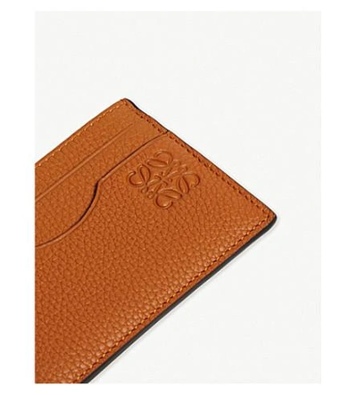 Shop Loewe Orange Two Tone Leather Card Holder In Org Gry