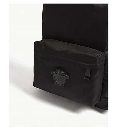 Shop Versace Black Medusa Backpack In Black Black