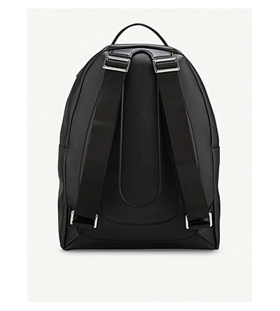 Shop Smythson Burlington Zipped Leather Backpack In Black