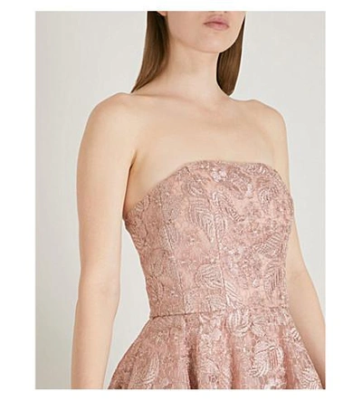 Shop Ted Baker Jacquard Dress In Pale Pink
