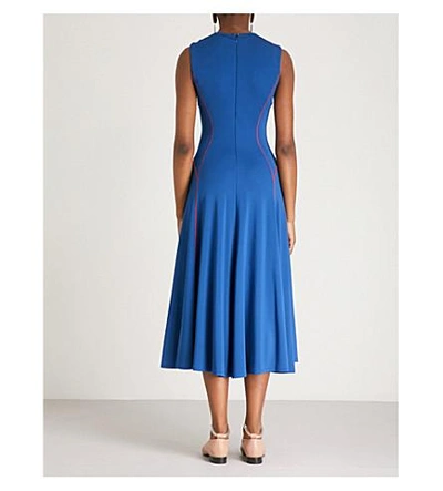 Shop Sportmax Numbers Shift Dress In Blue