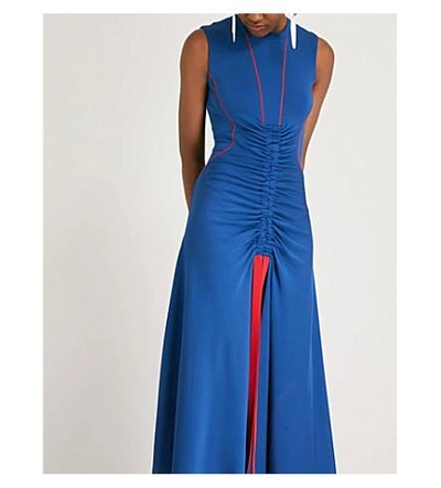 Shop Sportmax Numbers Shift Dress In Blue