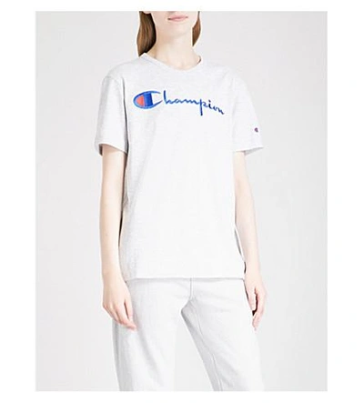 Shop Champion Logo-print Cotton-jersey T-shirt In Loxgm
