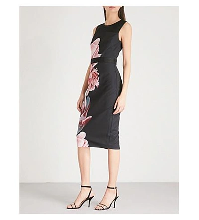 Ted Baker Xanadu Tranquility-print Woven Dress In Black | ModeSens