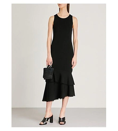 Shop Theory Nilimary Stretch-crepe Dress In Black