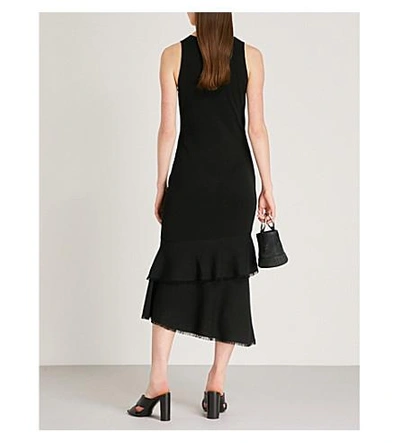 Shop Theory Nilimary Stretch-crepe Dress In Black