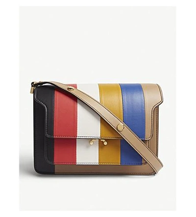 Shop Marni Ladies Brown In Multi Yellow Blue Black