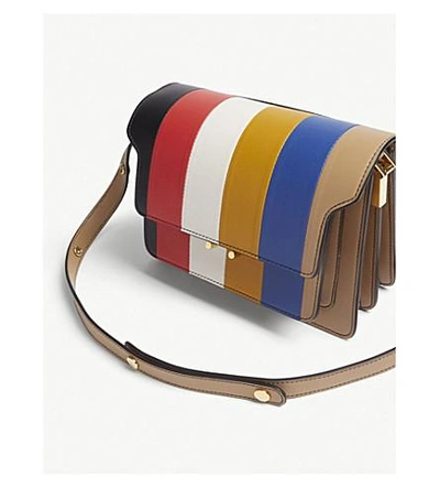 Shop Marni Ladies Brown In Multi Yellow Blue Black