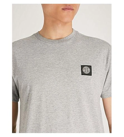 Shop Stone Island Logo-print Cotton-jersey T-shirt In Dust