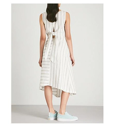 Shop Ted Baker Colour By Numbers Chambra Striped Linen Dress In Ivory