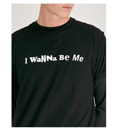 Shop Midnight Studios Sex Pistols I Wanna Be Me Cotton-jersey T-shirt In Black