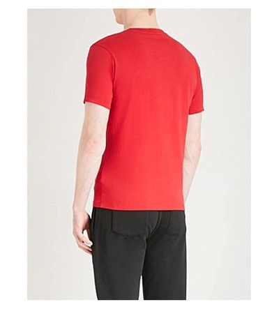 Shop Kenzo Logo-print Cotton-jersey T-shirt In Red