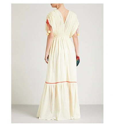 Shop Pitusa Clara Cotton Maxi Dress In Sorbet