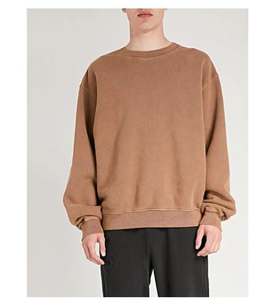 Shop Yeezy Season 6 Faded Cotton-jersey Sweatshirt In Hills