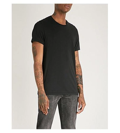 Shop Burberry Joeforth Cotton-jersey T-shirt In Black