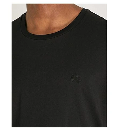 Shop Burberry Joeforth Cotton-jersey T-shirt In Black