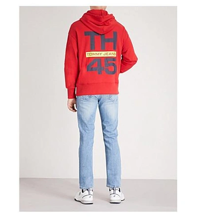 Tommy Jeans 90s Sailing Capsule Back And Sleeve Logo Hoodie In Red - Red |  ModeSens