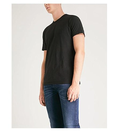 Shop Diesel T-tarris Cotton-jersey T-shirt In Black