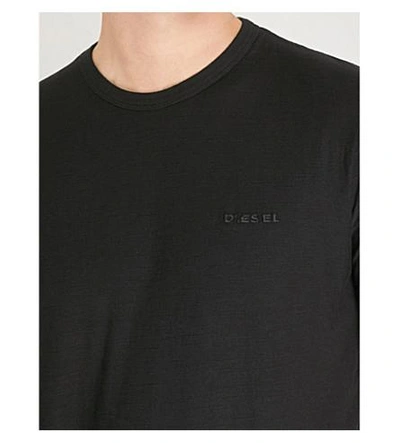 Shop Diesel T-tarris Cotton-jersey T-shirt In Black