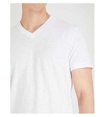 Shop Diesel T-ranis Cotton-jersey T-shirt In Bright White