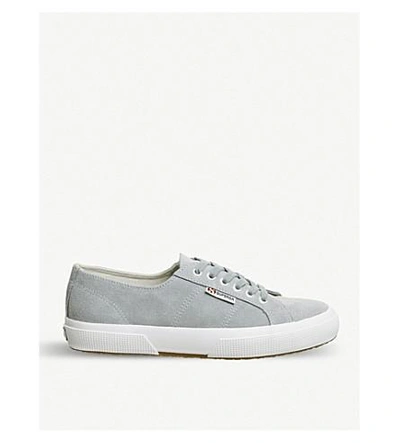 Shop Superga 2750 Canvas Trainers In Light Grey Suede