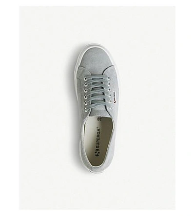 Shop Superga 2750 Canvas Trainers In Light Grey Suede