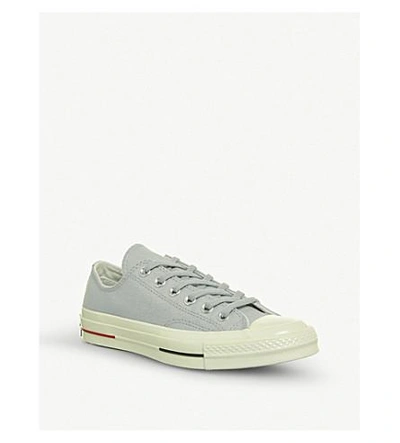 Shop Converse All Star Ox 70's Canvas Low-top Trainers In Wolf Grey Navy Red