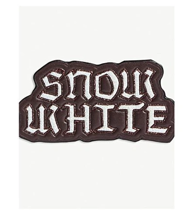 Shop Coach Dark Disney Snow White Leather Sticker In Oxblood Multi