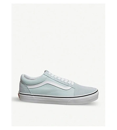 Shop Vans Old Skool Canvas Trainer In Estate Blue White