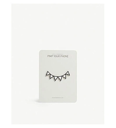 Shop Anya Hindmarch Monster Teeth Leather Sticker In Optic White Capra