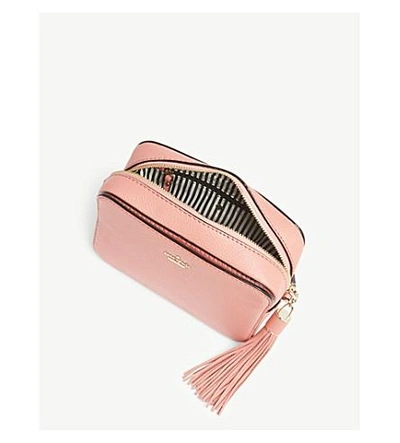 Shop Kate Spade Ladies Coral Pebble Pink Striped Kingston Drive Arla Leather Shoulder Bag