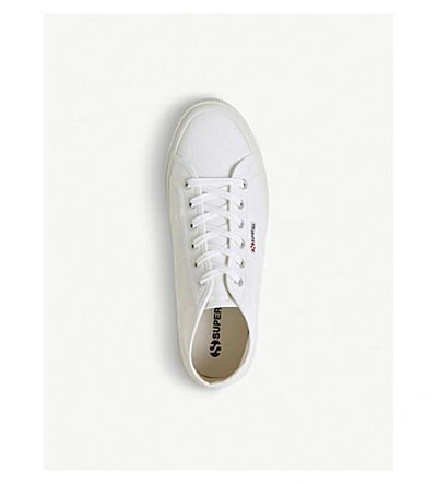 Shop Superga 2754 Mid-top Canvas Trainers In White