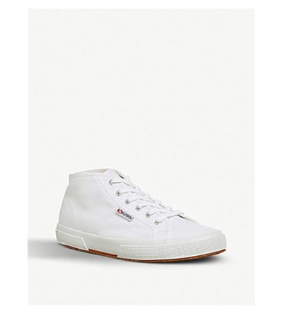 Shop Superga 2754 Mid-top Canvas Trainers In White