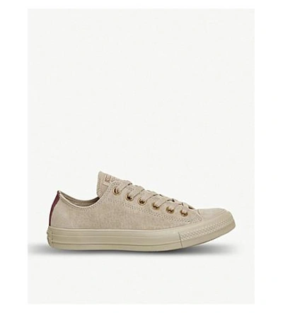 Shop Converse Allstar Low-top Leather Trainers In Bio Beige Vintage