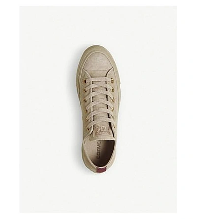 Shop Converse Allstar Low-top Leather Trainers In Bio Beige Vintage