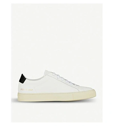 Shop Common Projects Achilles Retro Low-top Leather Trainers In White Black Leather