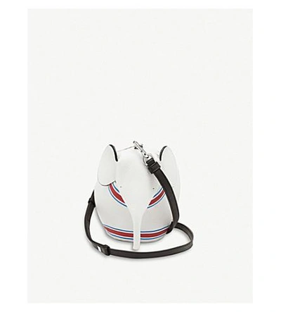 Shop Loewe Ladies Soft White And Red Modern Elephant 22 Mini Leather Bag In Soft White/red