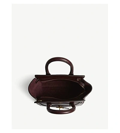 Shop Mulberry Bayswater Micro Grained Leather Bag In Oxblood