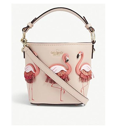 Kate Spade By The Pool Pippa Leather Bucket Bag In Warm Vellum