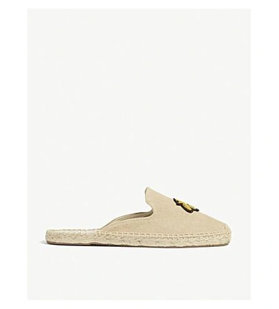 Shop Soludos Bee Appliqué Espadrille Mules In Sand