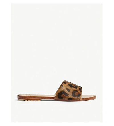 Shop Mystique Animal-print Leather Sandals In Leopard