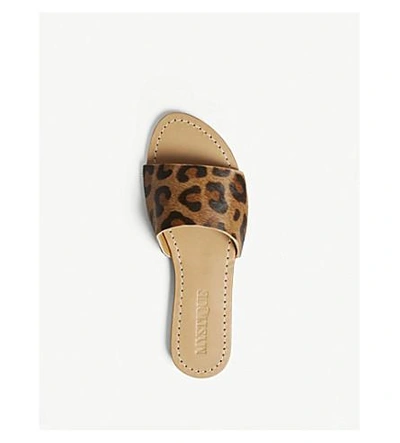 Shop Mystique Animal-print Leather Sandals In Leopard