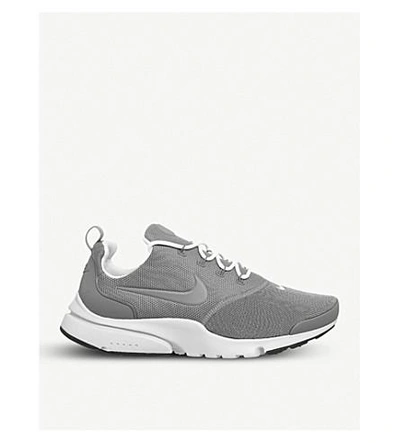 Shop Nike Presto Fly Mesh Trainers In Grey White