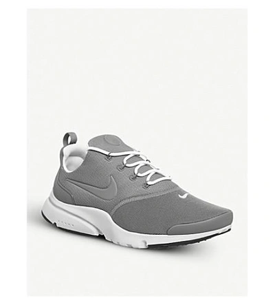 Shop Nike Presto Fly Mesh Trainers In Grey White