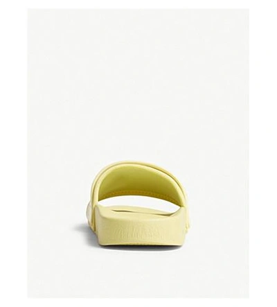 Shop Ivy Park Logo Pool Sliders In Yellow Pear