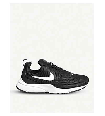 Shop Nike Presto Fly Low-top Mesh Trainers In Black White Black