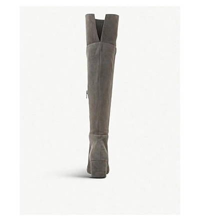 Shop Dune Spears Suede Boots In Grey-suede